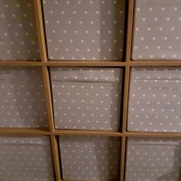IKEA storage boxes only paid 3.50 each beige with white dots paid 56 pounds for them asking 2 pounds each