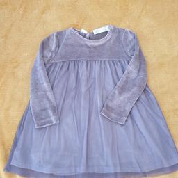 brown beautiful zara girls dress age 2 to 3 velour top and netted bottom.  buyer to collect