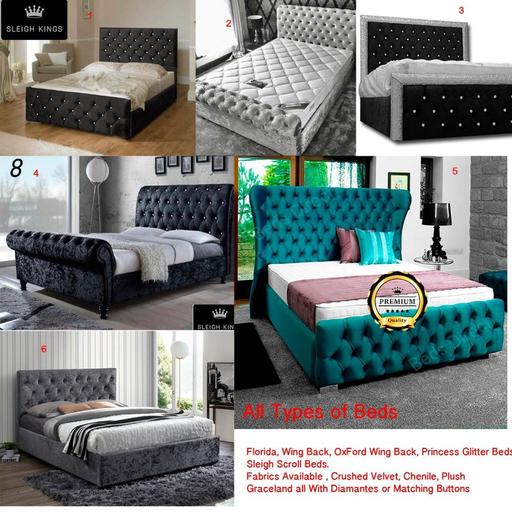 Buy & Sell West Yorkshire Kirklees - Photos for Monaco/Sleigh/Oxford Wingback BED FRAMES