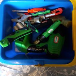 Toy tools and basket
battery operated drill
From clean smoke free home
collection only or drop off locally 