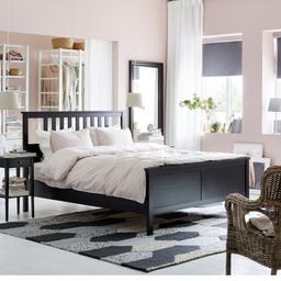 Hemnes Bett von Ikea, 180x200 cm, schwarzbraun, kaum Gebrauchsspuren