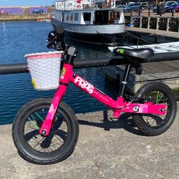 Frog Tadpole Balance Bike In Pink.

Excellent Condition, Rarely Used.

Can Deliver Within The Hartlepool Area.