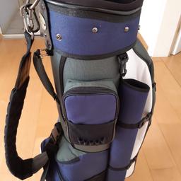 gebrauchtes unisex Golfbag blau grün weiß Höhe 90cm Dm 22