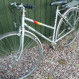 We have a Falcon Super Tourist Ladies Bike
Made from Reynolds 453 tubing
700C wheels with road tyres
19" frame
5 speed
Mudguards to front and rear
Rear rack
Selle Italia Anatomic saddle
Sakae aluminum handlebars
A rare chance to own and ride a classic bike collectors item