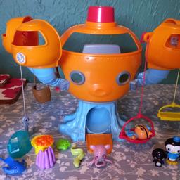 Octopod,vehicles and figures 
octopod has a noise button on top, working with batteries.
From a clean smoke free home