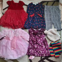 2 year old girl's clothes. Some new ,some not worn. All in good condition. I have more that I have not clicked but will be included in the bundle. There are bodysuits, dresses, leggings, tights, cardigans, coats, hats, t shirts, etc.