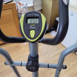 With both forward and reverse motion for toning your upper and lower body as well as improving your fitness levels, this 2-in-1 cross trainer and exercise bike will help you reach your goals. It comes with a large padded, height and reach adjustable saddle, oversize non-slip pedals, eight levels of adjustable magnetic resistance and a 7-function LCD exercise monitor. It improves your co-ordination and balance and helps you boost cardiovascular fitness as you burn calories. 
£75 ono