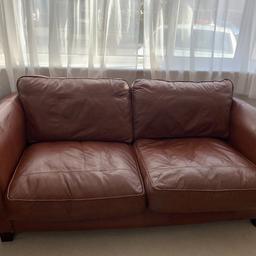 Leather sofa 
DFS
Large 3 seater 
Width 1970mm
Depth 930mm