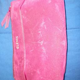 Large toiletries or makeup bag in luxurious purple velvet feel material from Elemis. Never used, some slight marks on outside from storage only, see photos. Collection from DL5 or post.
