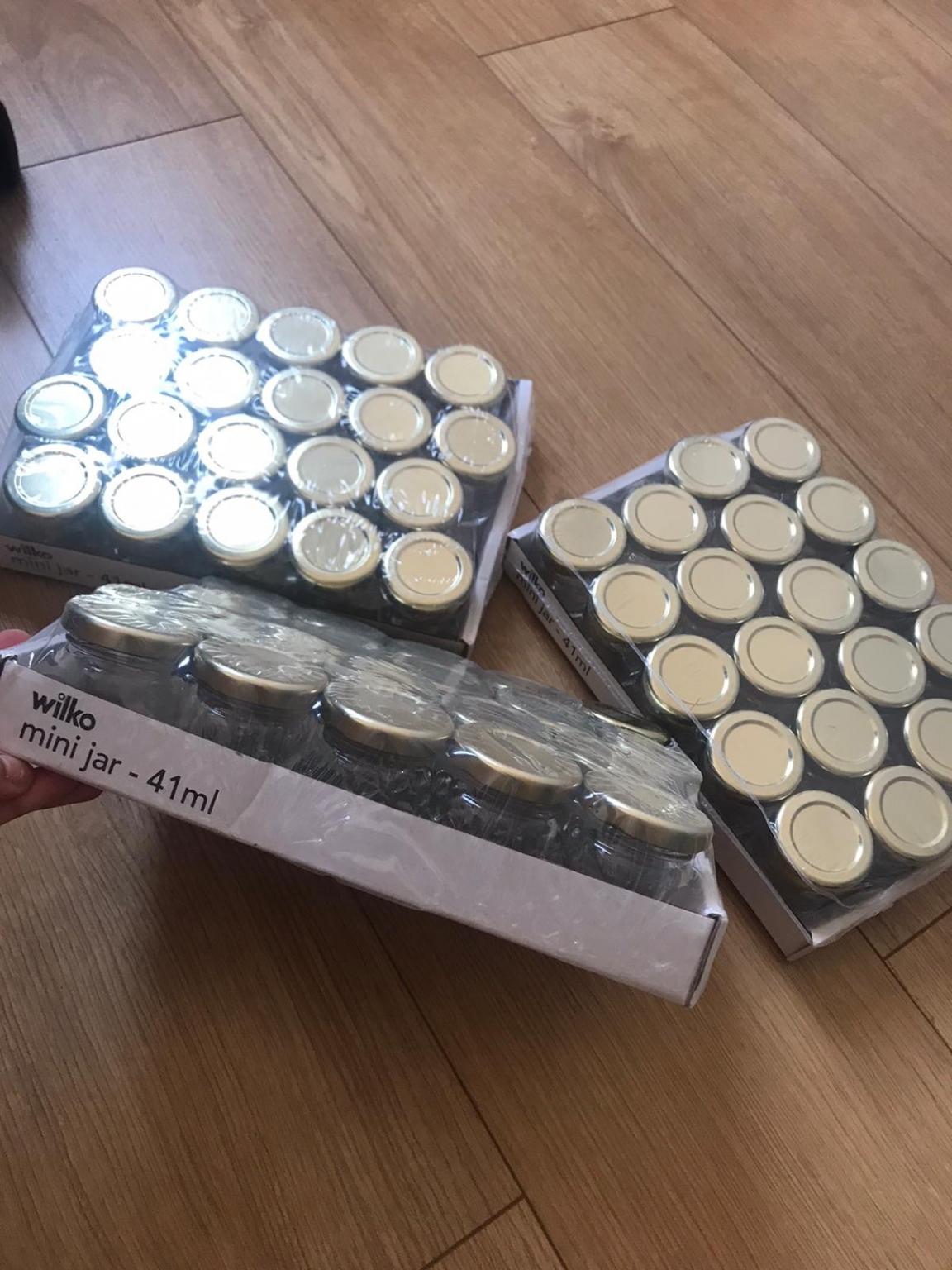Wilko Mini Glass 41m Jar 20 pack X3 (60 jars) in RM8 London for £10.00