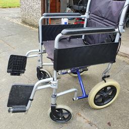 As seen in the pics. Plenty of life left in it. Brakes in good working order. Folds to get into boot of car and not heavy to lift.
Folded height 29"
19" seat width.
Cash on collection. LS27