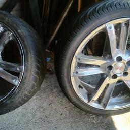 golf mk4 alloys 18s alloys need refurb as crome is peeling but good straight alloys no kerb rash and comes with 2 good tyres can use alloys on car but really need to refurb them. £100 no offers call 07767937910 cheers ng196pz area.