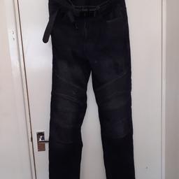 mens motorbike Jean's with knee and hip padding
W34
L34