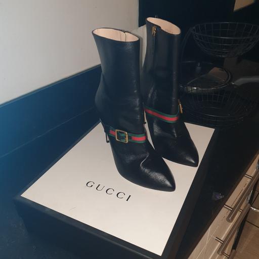 Buy & Sell North Northamptonshire Knuston - North Northamptonshire - Photos for Gucci black leather belted boots size 42