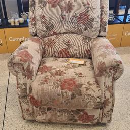 manual recliner chair floral pattern