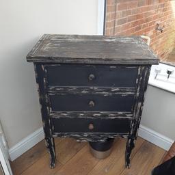 shabby chic black/grey chest, great condition