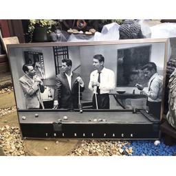 Large Rat Pack Print Framed 96 X 65cm ❤️

Great memorabilia of the RAT PACK great for a man cave

It has got slight damage in one corner but not really noticeable when up

I’m no expert with Art, Prints or Painting as I just buy what I like look off usually from Vintage Sales

Collection B8 3SB Ward End
Thank you for Looking ❤️