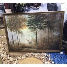 Large Forest Sunset With Deer Painting In Gold Frame 80x60cm ❤️

I’m no expert with Art, Prints or Painting as I just buy what I like look off usually from Vintage Sales

Collection from B8 3SB 
Thank you for Looking ❤️
