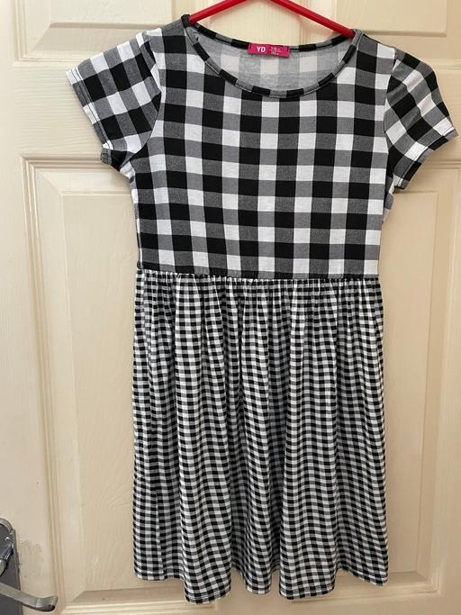 Buy & Sell Essex Chelmsford - Photos for Black/white checked dress age 9-10 primark