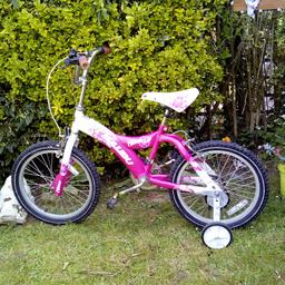 Girls bike with stableliser small wheels VGC pink collection only Northampton