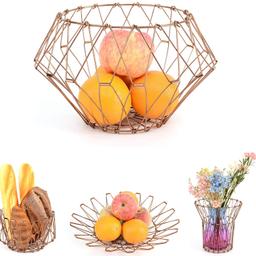 Hi,

Material: The creative fruit tray is made of high-quality stainless steel. Thick materials and shape changeable functions are your best choice.
High Quality: High temperature resistance, no fading, no deformation, mildew and anticorrosion, this basket can be cleaned in a dishwasher, safe and convenient to use.
Elegant Storage Solution: The hollow line design is simple and generous

Collection from Stanmore 

New