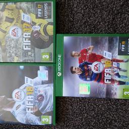 FIFA 16, 17 and 18. Xbox one games.