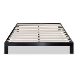Black platform double bed frame only (No mattress) good condition dismantled but very easy to assemble 26cm h-135cm W-189cm L under bed storage space  22cm 