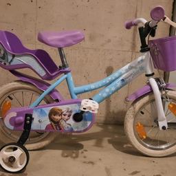 Ich verkaufe das wunderschöne Kinderfahrrad Elsa und Anna mit Stützrädern. Der Preis ist verhandelbar.