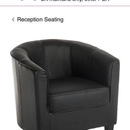 Black leather tub chair never used excellent condition collection only as I don’t drive x