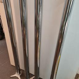 4x Chrome LEGS 1100mm Adjustable Breakfast Bar/Worktop/Table/Kitchen

First come first serve
currently outside my house
If want them then I will grab them before they go, cant guarentee unless I accept offer.