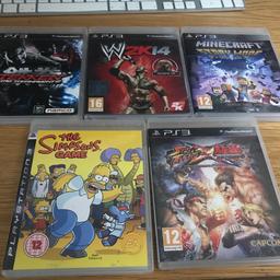 5 Ps3 games. All work fine and have no scratches. Bundle includes:
- The simpsons game
- Street fighter x tekken
- Minecraft story mode
- Tekken tournament 2
- W2K14
No silly offers, collection only.