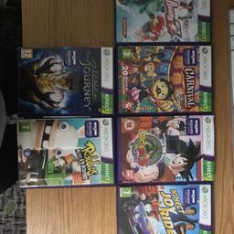 6 x-box 360 games. All support kinect and work perfectly fine. The bundle includes:
- Crossboard 7 
- Rabbids alive and kicking
- Dragonball Z for kinect
- Fable the journey 
- Kinect joy ride
- Carnival games im action 

Please ask for any enquiries.
Collection only.