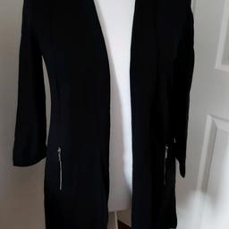 Ladies black duster coat from Wallis size L.
Lightweight material.