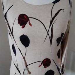 Pretty jumper from next size 16T from the tall range. Mother of Pearl buttons and navy and red flower detail.