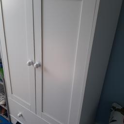 Toddlers bedroom furniture set
4 drawer chest with changing unit
2 door wardrobe with drawer
Cotbed (with mattress if required) and large under bed storage drawer
in excellent condition. Viewing welcome, collection from Biddick Hall

£100 