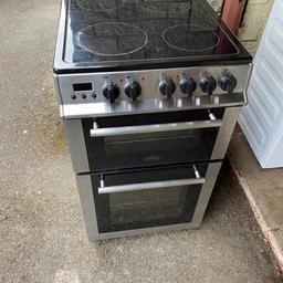 On offer a high quality Belling Freestanding Electric cooker in full working order and ready to use. The cooker has a ceramic Hob with 4 plates. It has a main oven that is fan assisted and a top oven/grill. (No grill pan) 
The cooker measures 50cm wide x 60cm deep and 90cm tall.
This cooker needs to be hard wired into wall I cannot fit as not insured to do so. No wire but these are very cheap (about £4) 
Collection but can deliver or 75p per mile extra from WV125HW.