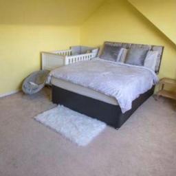 Like NEW - (hardly used) 
Comes with headboard (hardly used) 
Comes with mattress (used)