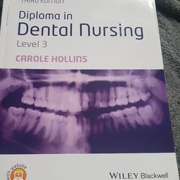 Third edition previously NVQs for Dental Nurses.
Perfect condition 
Collect from Lowestoft NR32 4HG Or can deliver locally