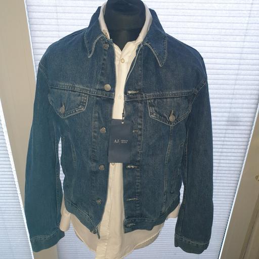 Buy & Sell North Northamptonshire Little Irchester - North Northamptonshire - Photos for Armani jeans faded blue denim Jacket size 52