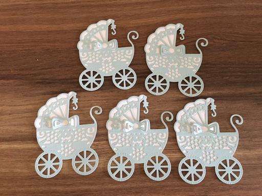 Classes Leicestershire Hinckley and Bosworth - Photos for 6 embossed backed Pram card toppers