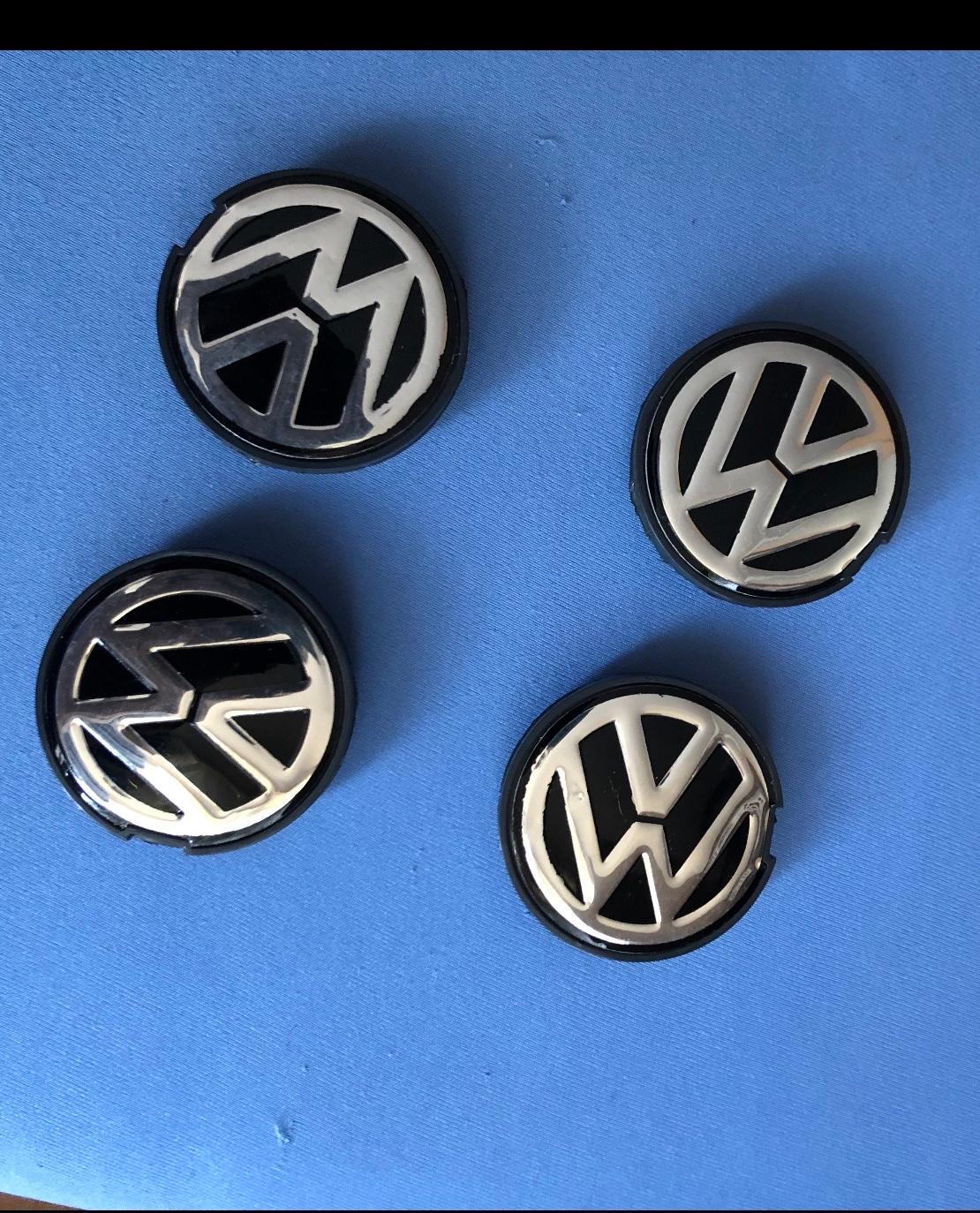 4x Nabendeckel Für VW – Radnabenabdeckung 65 Mm, Einfache Montage | Passend Für Verschiedene VW Modelle, Mattes Finish