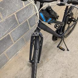 Hi,

I'm selling my bike as I'll be moving soon.

- Bought 1.5 years ago at Decathlon (£399) -see details on website

- occasionally used for commuting & leisure rides in city
- Very good condition (accident free)
- Price excl. equipment (hand pump, first aid kit, WOTOW 16 in 1 repair kit, Rockbros phone holder, Rockrider helmet,cable lock)- selling for £30 (NPV:£67)
