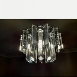 Stunning light shade. No wiring. Acrylic rods on a chrome plate. PayPal and post £3.50. No shpock wallet.