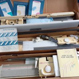brother knitting machine and ribber also empisal knitmaster plus wool winder and a few other bits ,table available .Collect only basildon