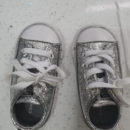 infant converse never been in washer! like brand new literally worn a couple times and outgrown them. beautiful trainers