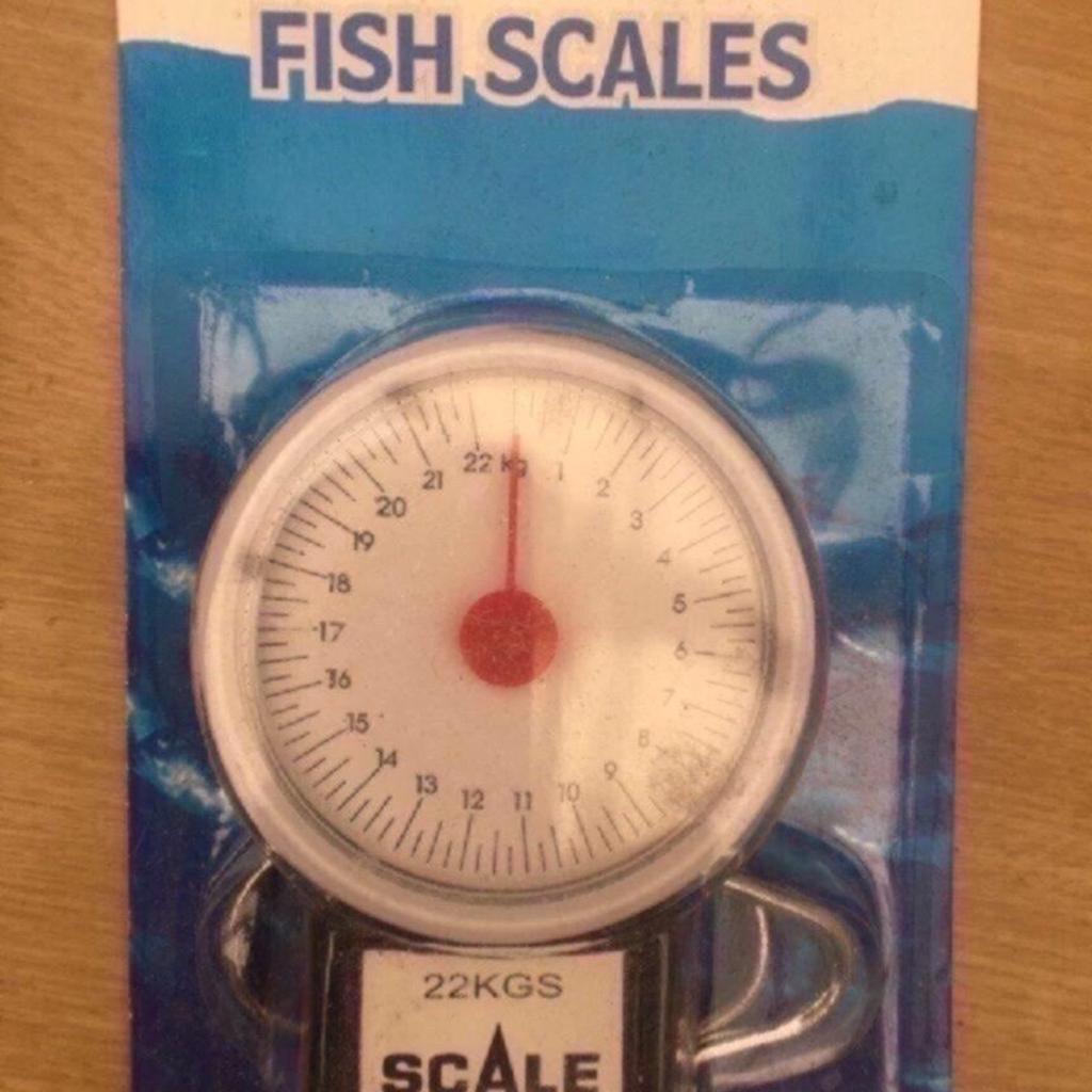 BRAND NEW IN ORIGINAL PACKAGING FISHING LUGGAGE SCALES 22kg INCLUDES A 100cm TAPE MEASURE £3.50 PER SET OR TWO FOR £6 OR THREE FOR £8 THESE COST £12.95 ON EBAY NO OFFERS NO TIME WASTERS PLEASE LOOK AT MY OTHER LISTINGS THANKS. CASH OR PAYPAL ONLY NO SHPOCK WALLET OR BANK TRANSFERS THANKS