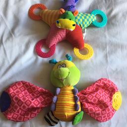Tommee tippee & nuby teething toys.
As good as new, never used as teething rings as such.
Machine washable.
Can sell separately if required