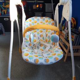 Selling a self rocking chair for babies, the rocking chair is battery powered and has two speeds to rock your child.

excellent condition as a good as new.