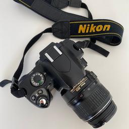 Nikon d40 with Nikon DX 18-55mm lens very good condition the SIM card door is broken but doesn’t affect cameras use
