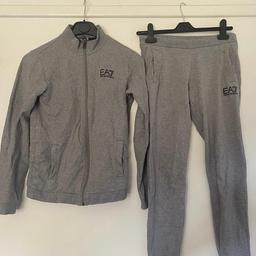 EA7 tracksuit in used condition no rips or marks brought for £100 pound from JD not so long ago selling as two small